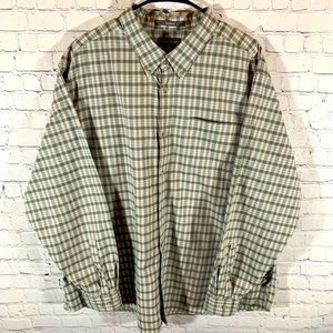 Eddie Bauer mens plaid dress shirt size 2xl